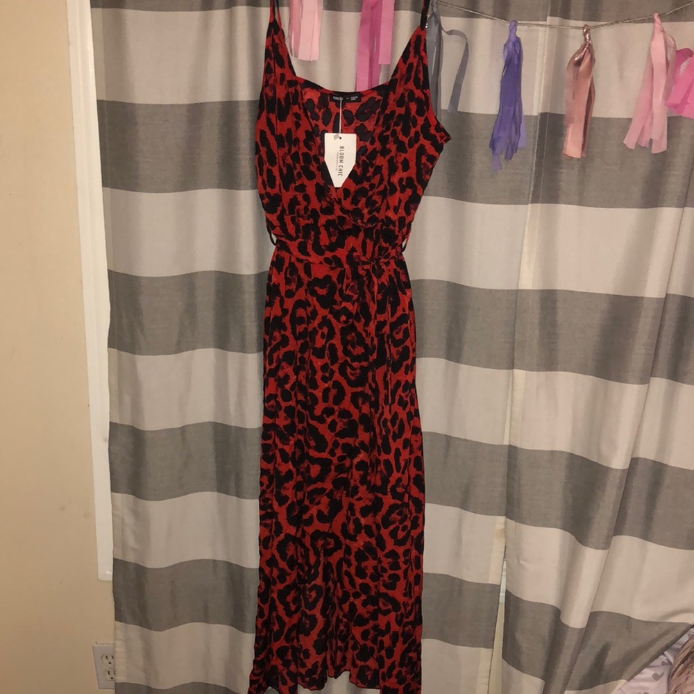 BloomChick Red Leopard dress 3X